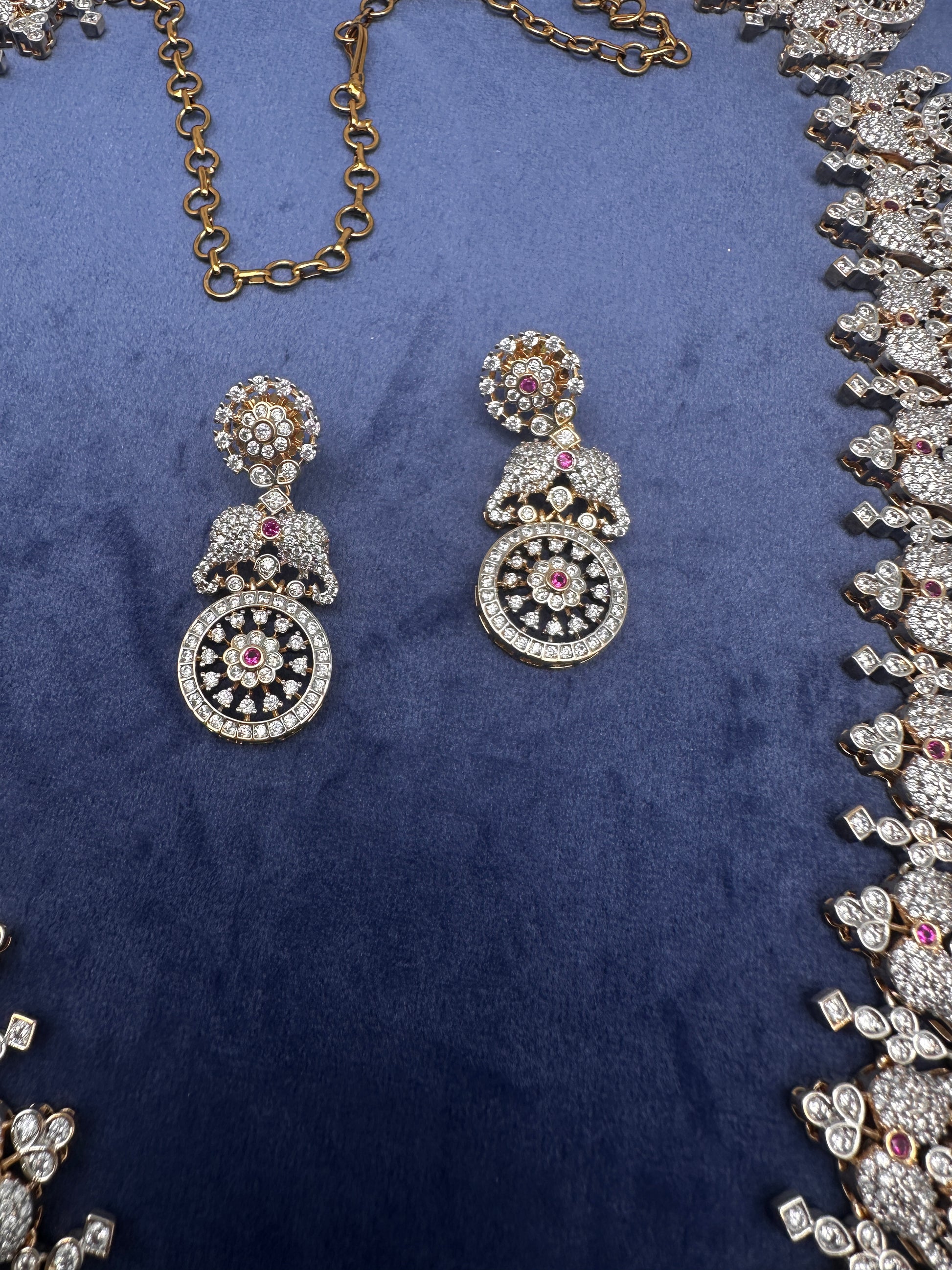 AD Bottu Mala Diamond Finish Long  Necklace - 