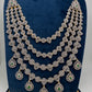 AD Multi Layer  Diamond Finish Long  Necklace - 