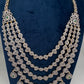 AD Multi Layer  Diamond Finish Long  Necklace - 