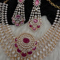 Diamond Finish Neckline Statement Short Necklace - AD000797