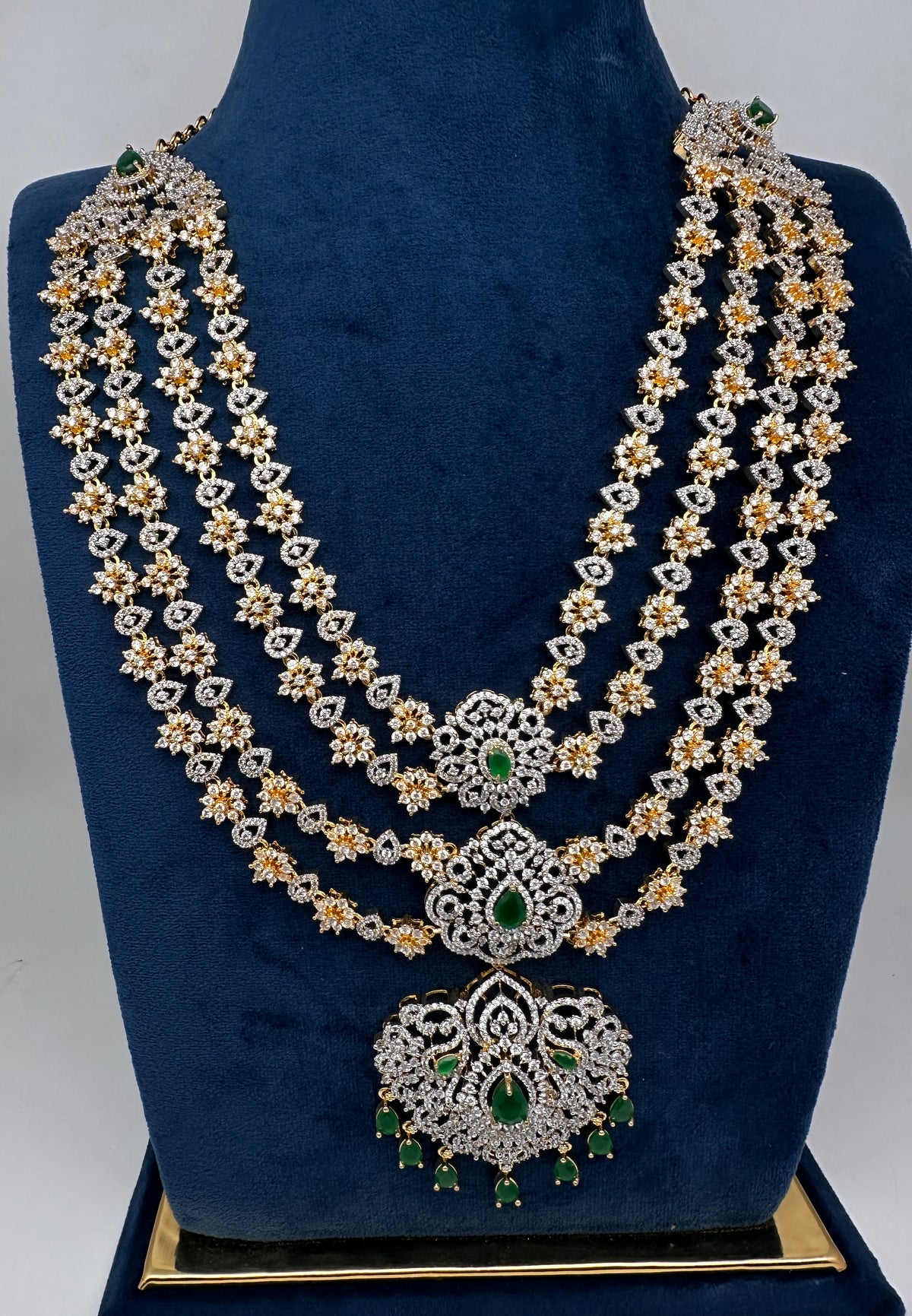Diamond Finish Multi Layer Long Necklace - product photo 4
