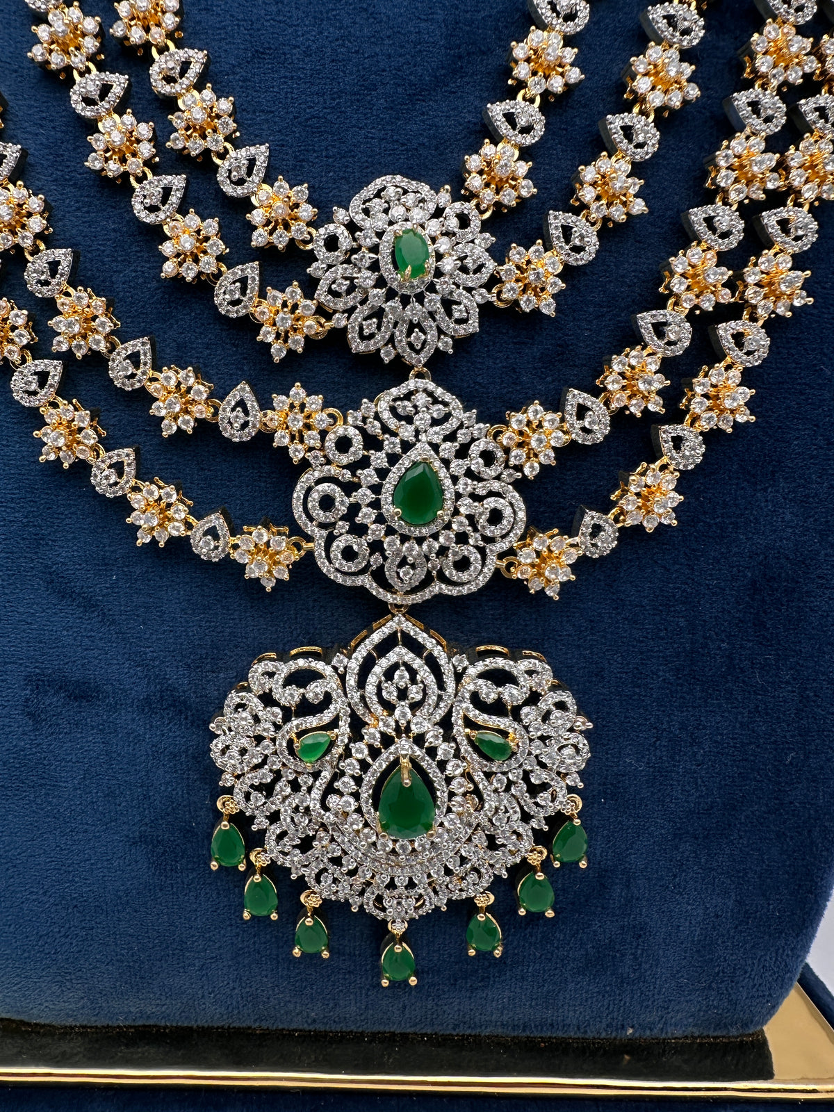 Diamond Finish Multi Layer Long Necklace - product photo 5