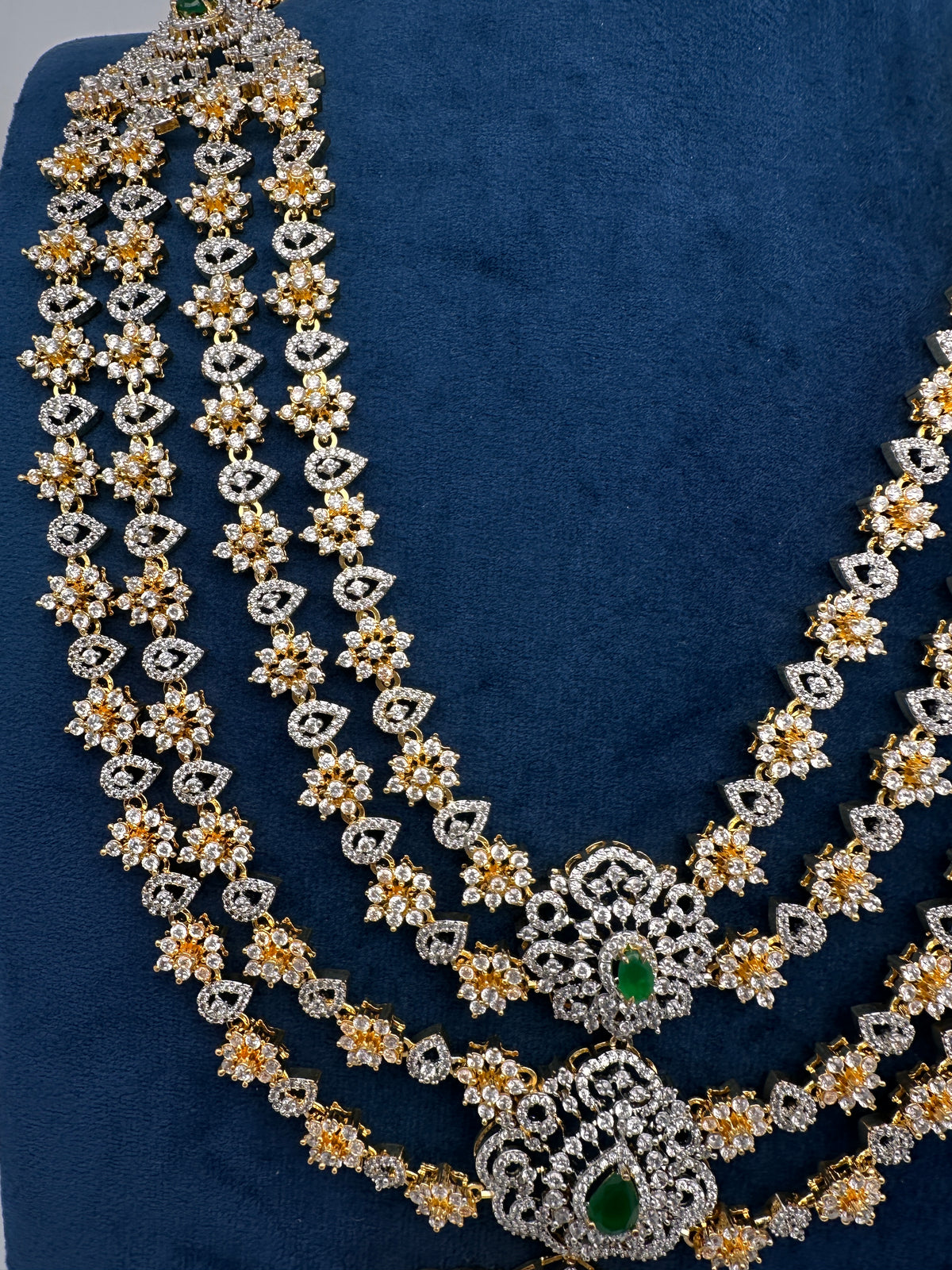 Diamond Finish Multi Layer Long Necklace - product photo 6