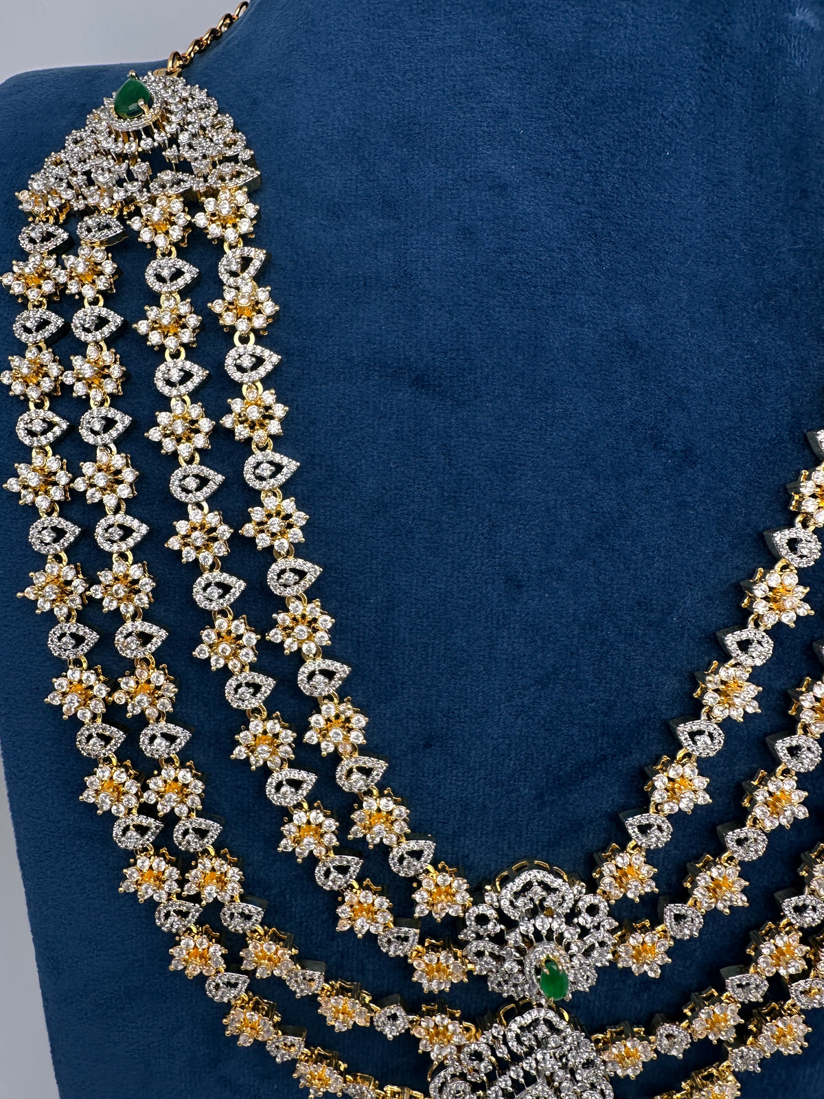 Diamond Finish Multi Layer Long Necklace - product photo 7