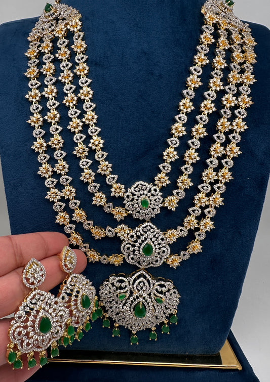 Diamond Finish Multi Layer Long Necklace - product photo 1