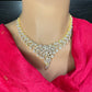 AD Clear Stones Short Necklace - 