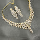 AD Clear Stones Short Necklace - 