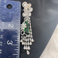 AD Color Stone Statement Earings - Green