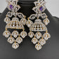 Diamond Purple Big Jhumki Earings
