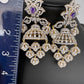 Diamond Purple Big Jhumki Earings
