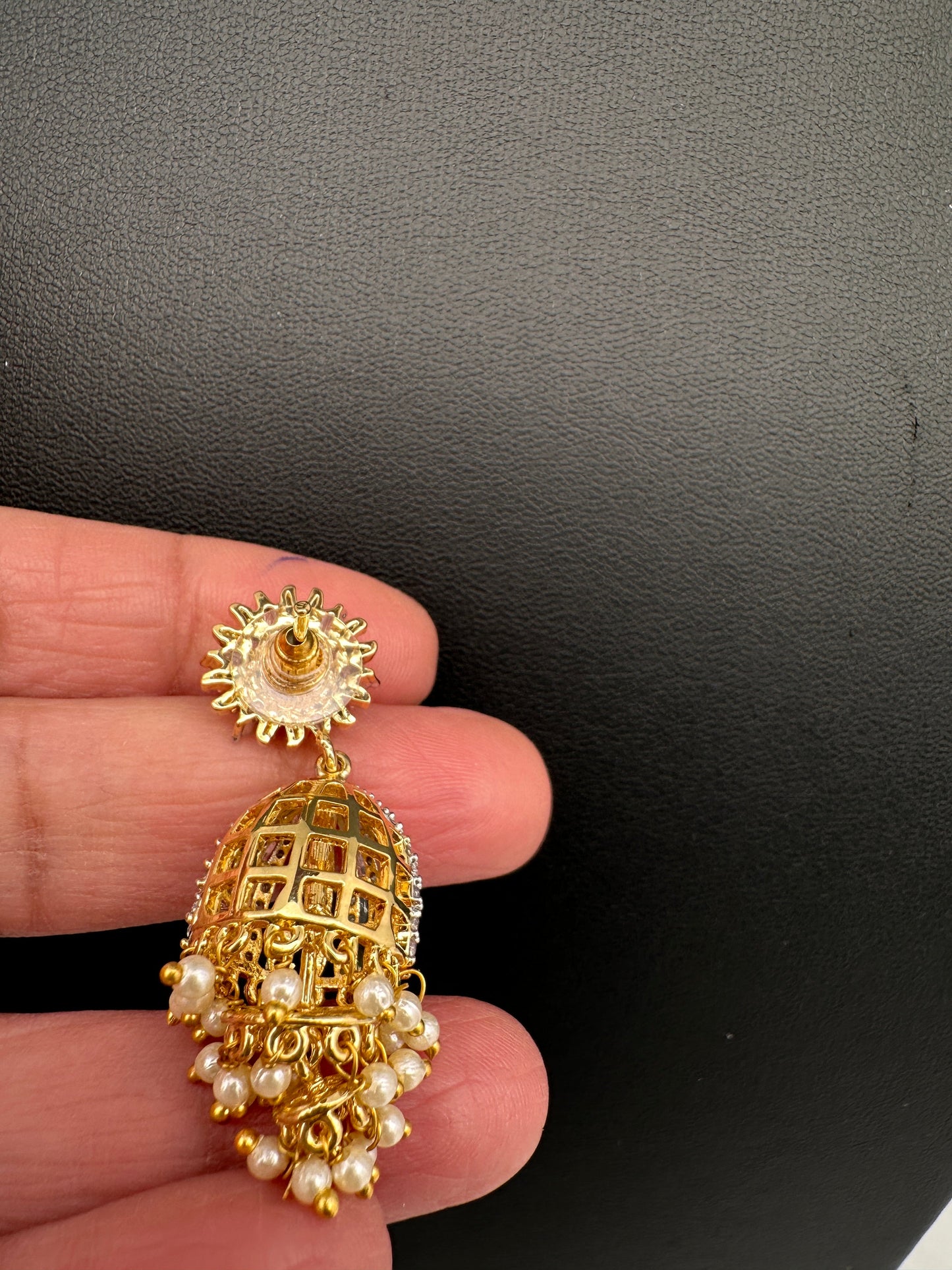 AD Pearls Jhumki Earrings