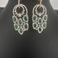 AD  Color Stone Statement Earrings - Green