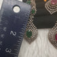 AD  Victorian Color Stone Statement Earrings - Green