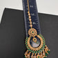 Polki Green Statement Earrings - 