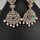 AD  Color Stone Statement Earrings - Green