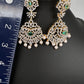 AD  Color Stone Statement Earrings - HydroGreen