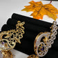 AD  Color Stone Peacock Ear Cuffs Statement Earrings - Purple