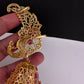 AD Ruby Pink Peacock Ear Cuffs Statement Earrings - 