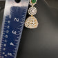 AD  Color Stone Big Size Statement Jhumka Earrings - Green