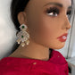 AD  Emerald Green Statement Jhumka Earrings - 