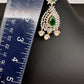 AD  Emerald Green Statement Jhumka Earrings - 