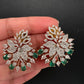AD  Emerald Green Stud Earrings - 