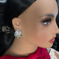 AD  Emerald Green Stud Earrings - 