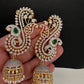 AD Color Stone Ear Cuffs Statement Earrings - Green