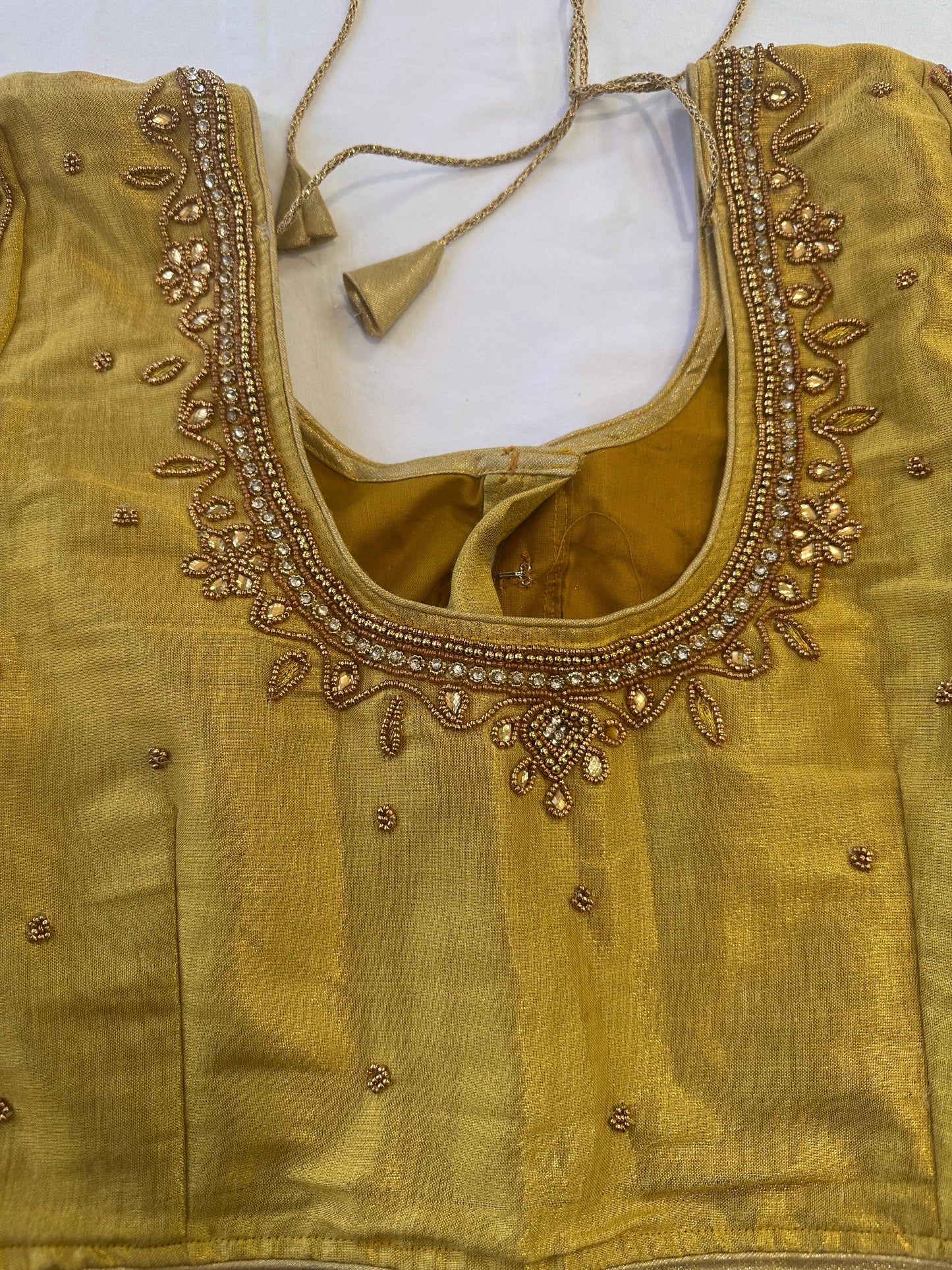Golden Maggam work blouse