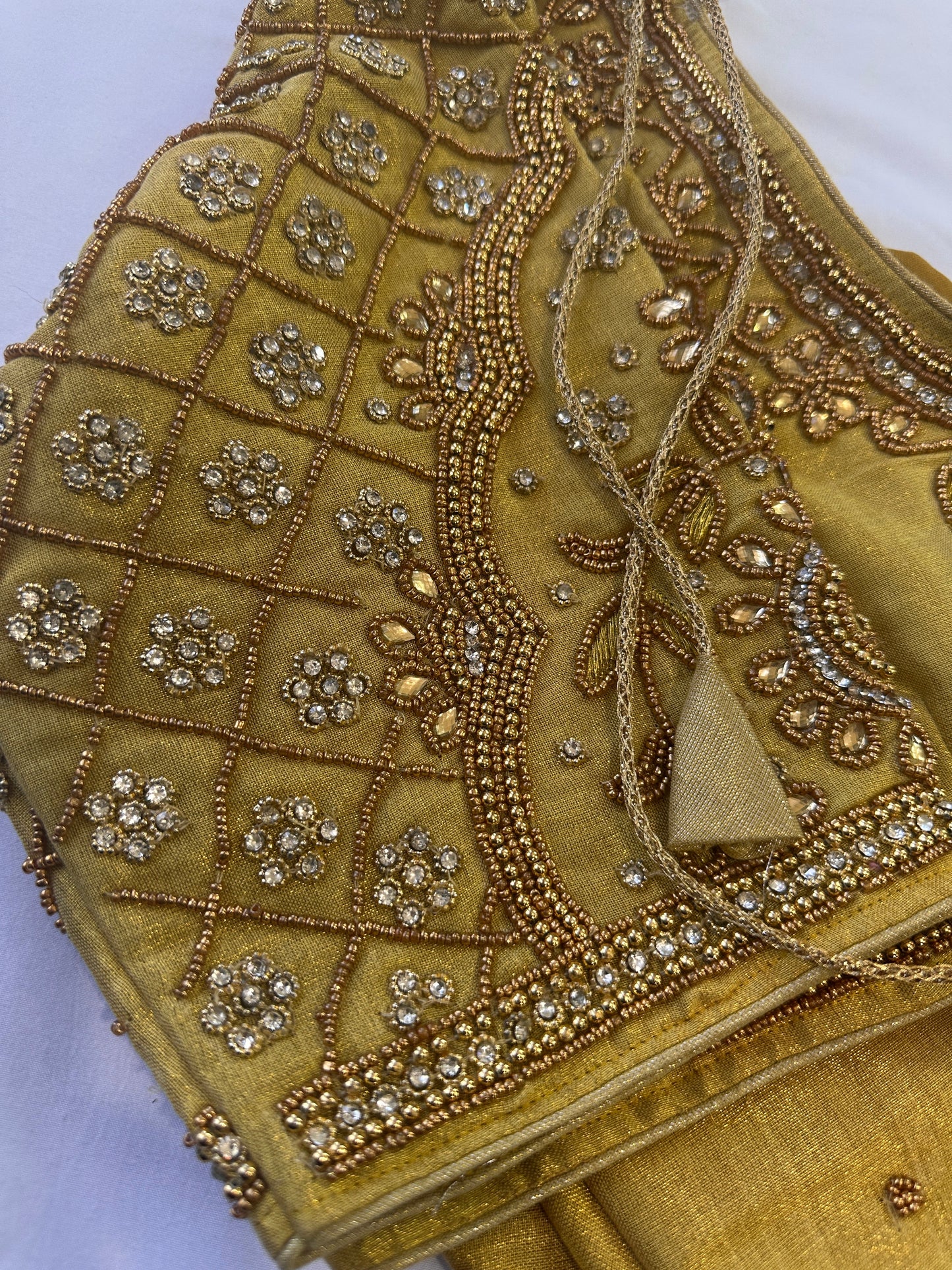 Golden Maggam work blouse