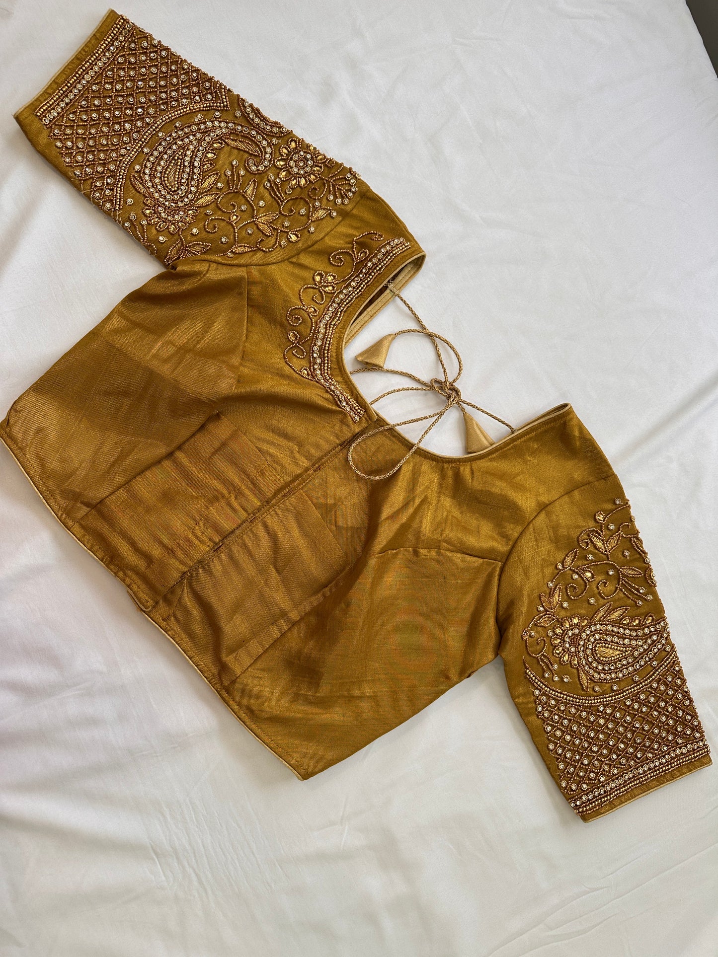 Golden Maggam work blouse