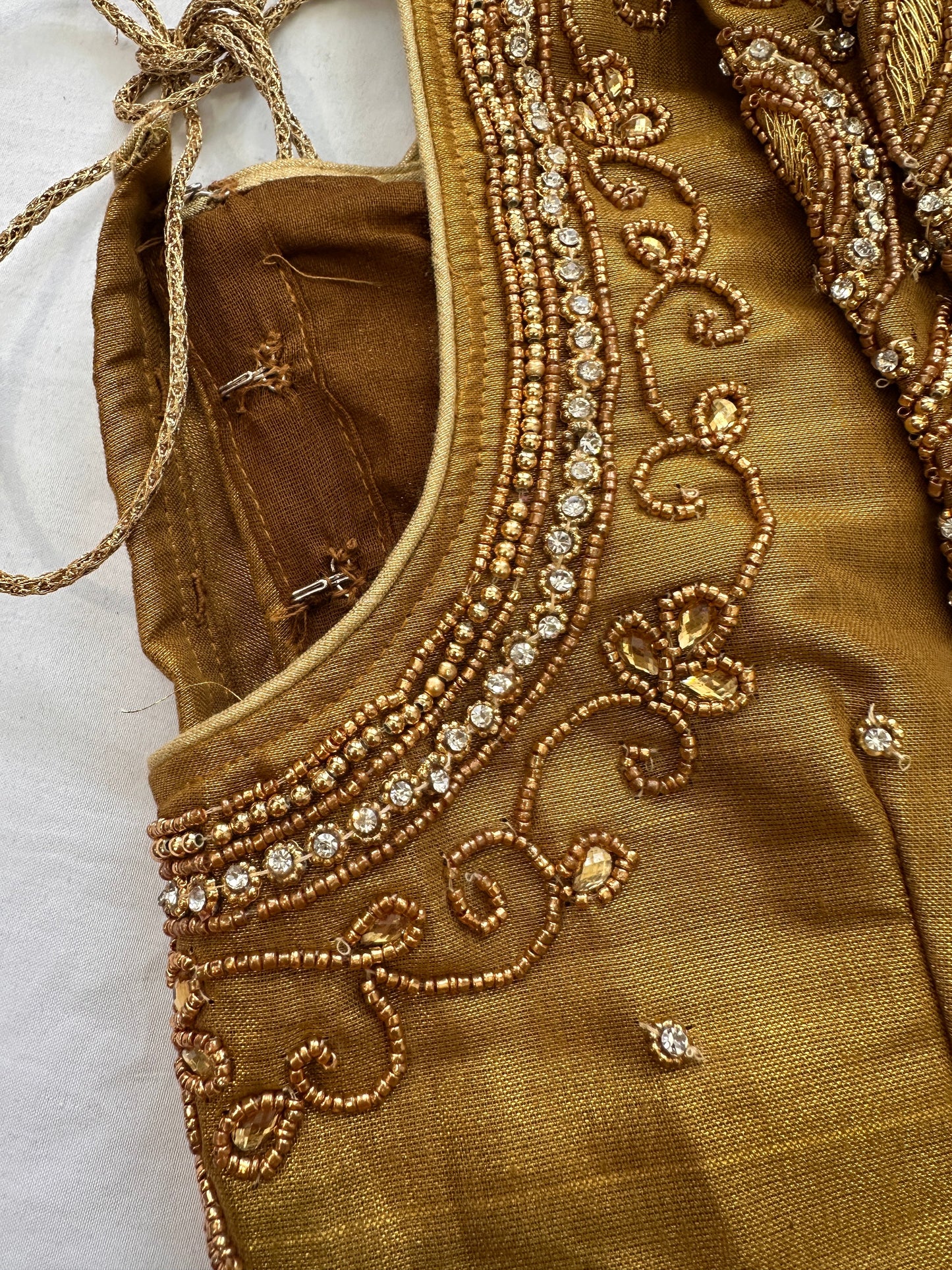 Golden Maggam work blouse