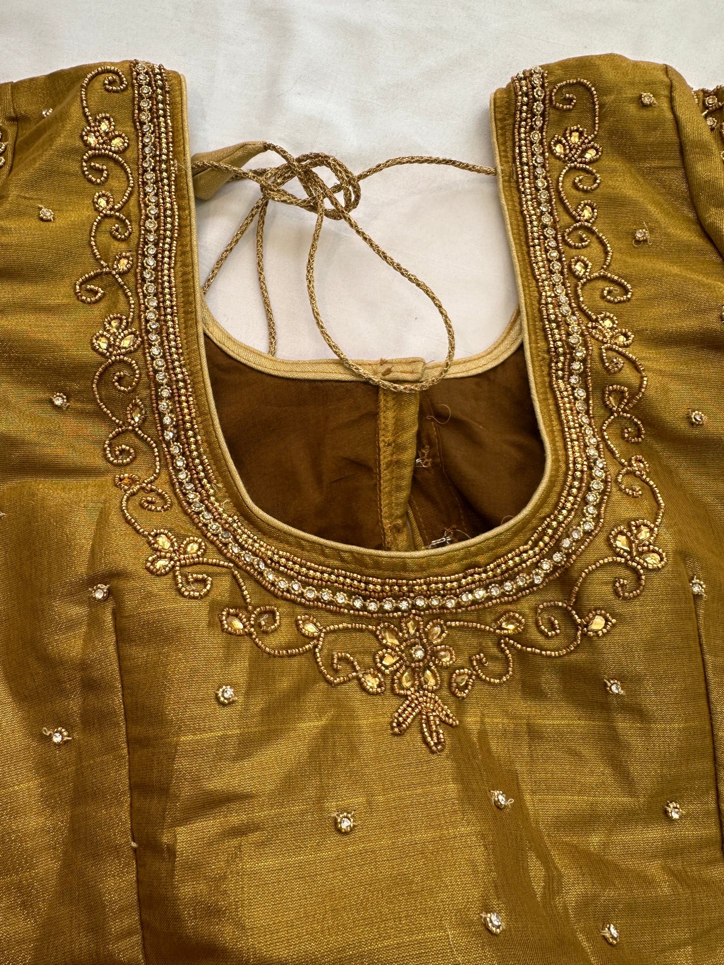 Golden Maggam work blouse