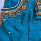 Teal Blue Maggam work blouse