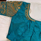 Teal Blue Maggam work blouse