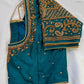 Teal Blue Maggam work blouse