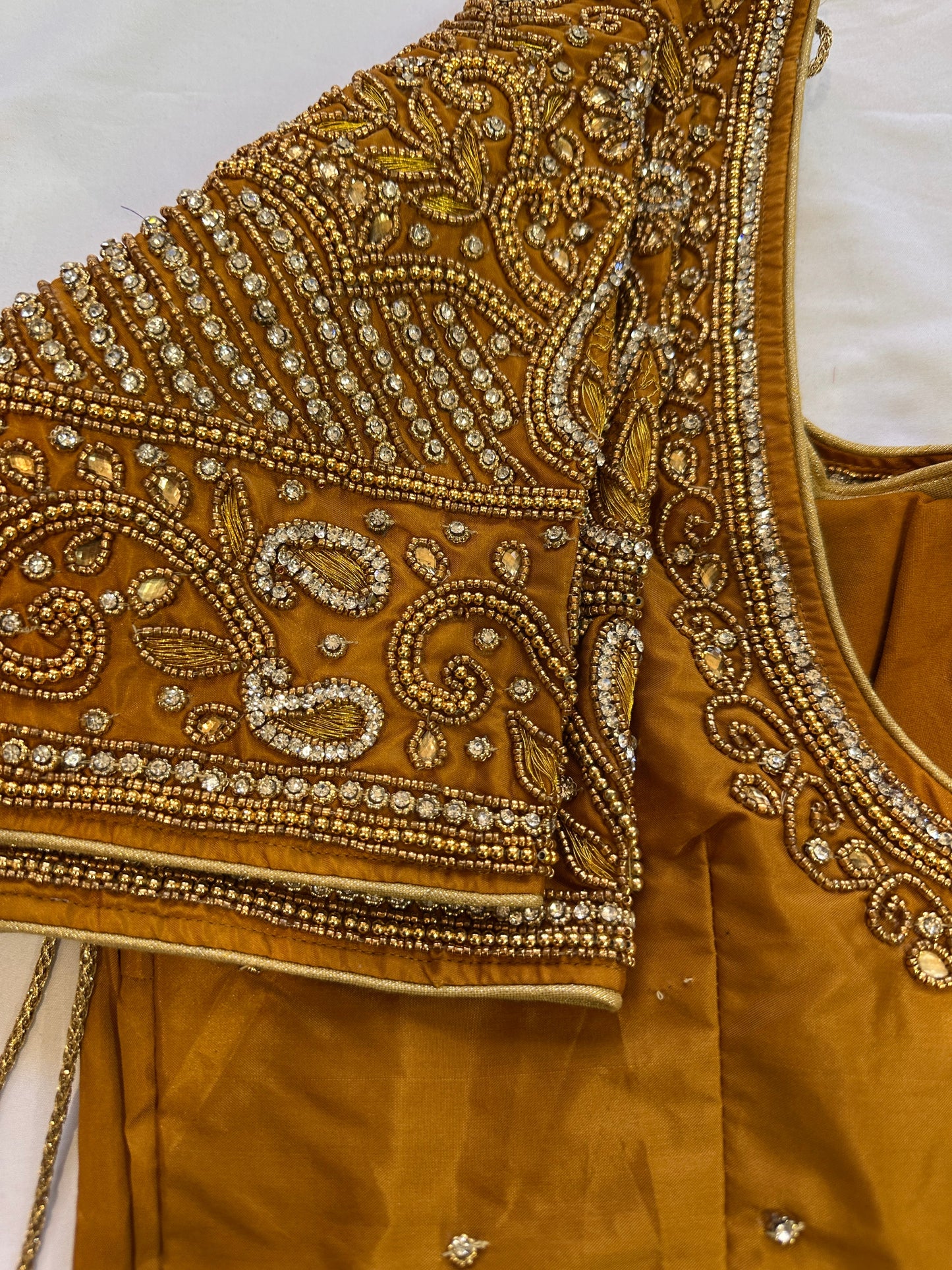 Brown Maggam work blouse