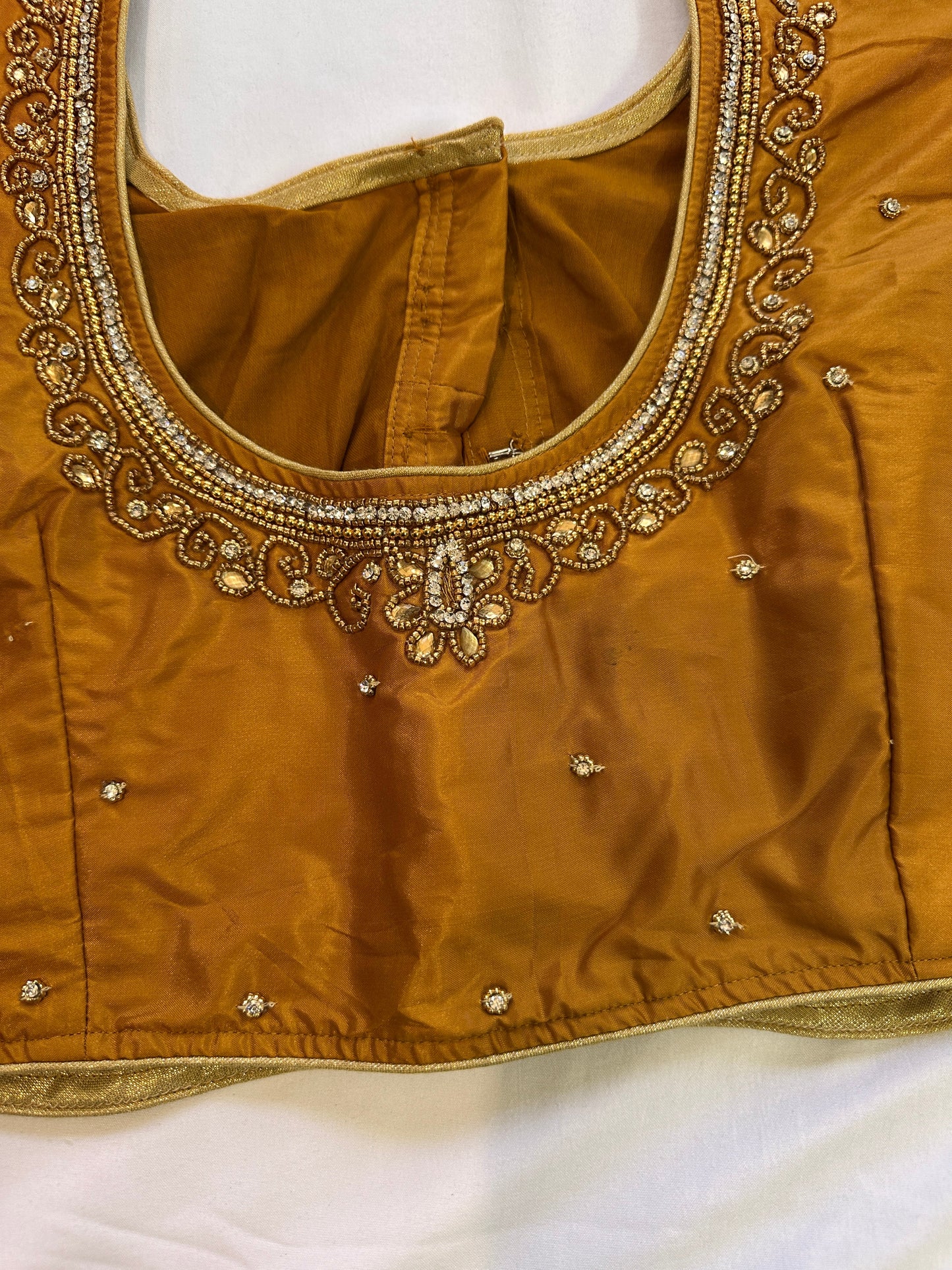 Brown Maggam work blouse