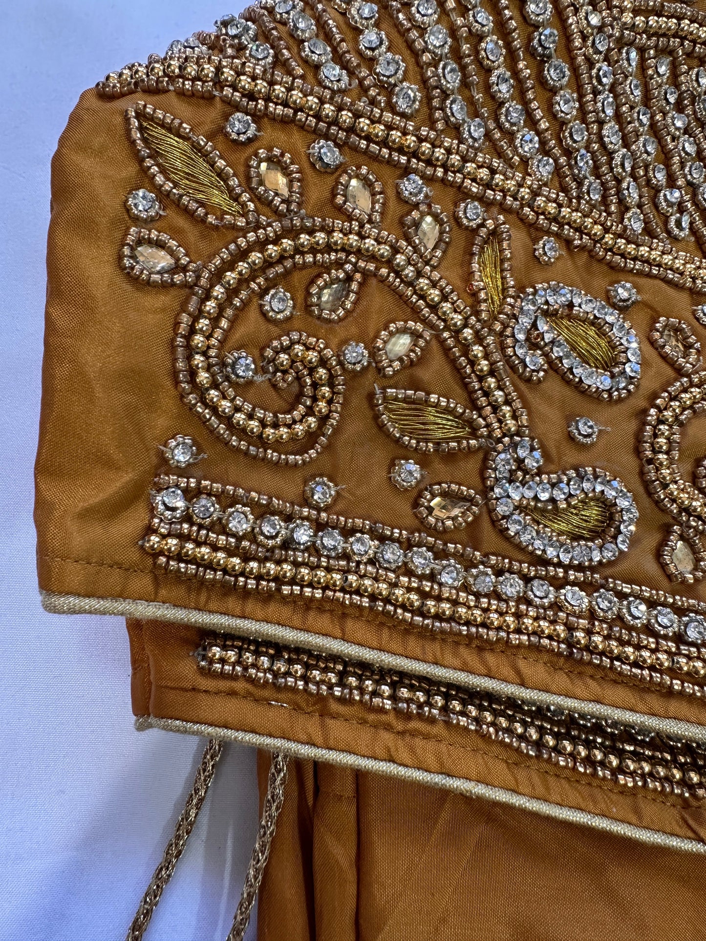 Brown Maggam work blouse