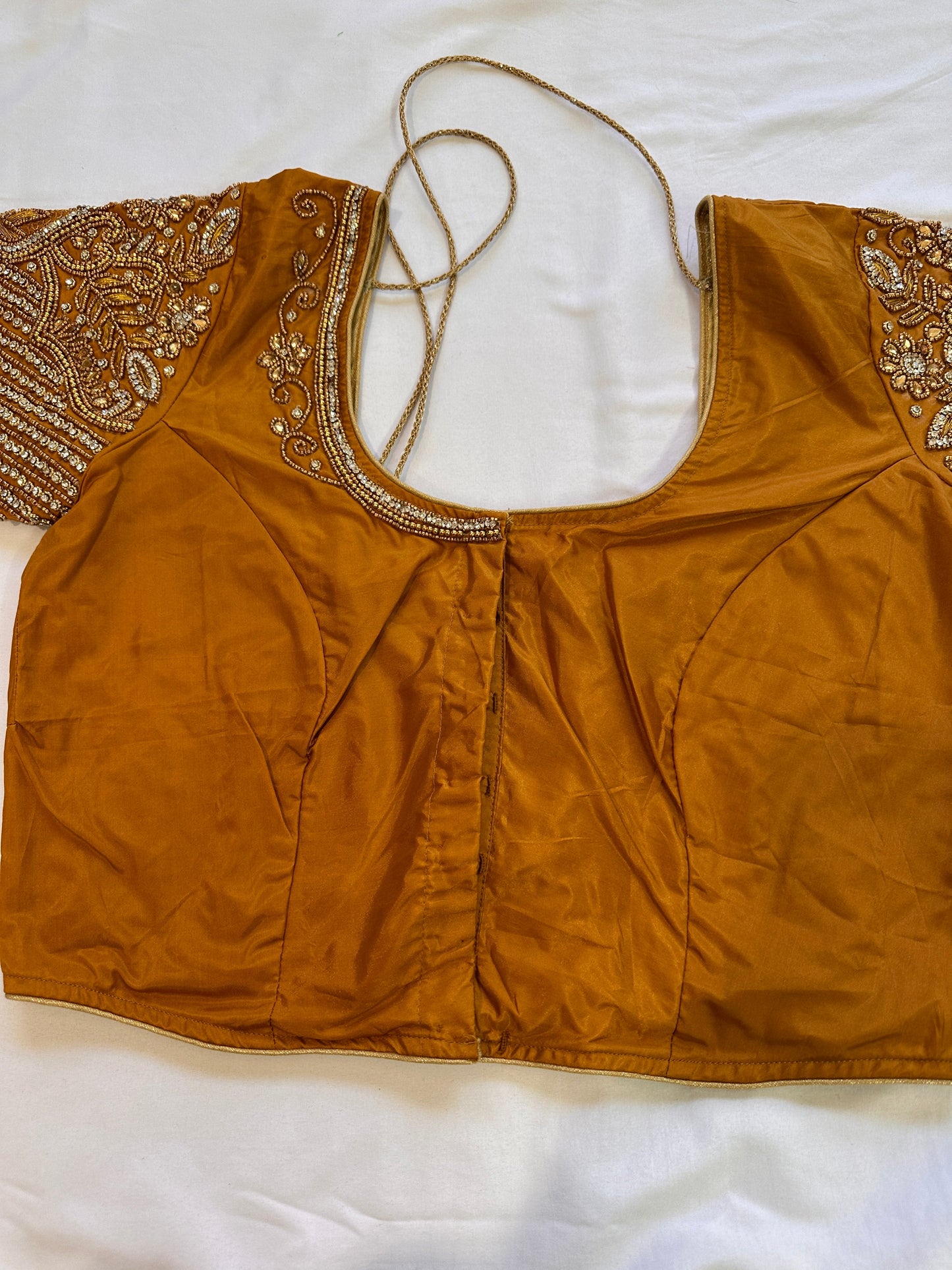 Brown Maggam work blouse