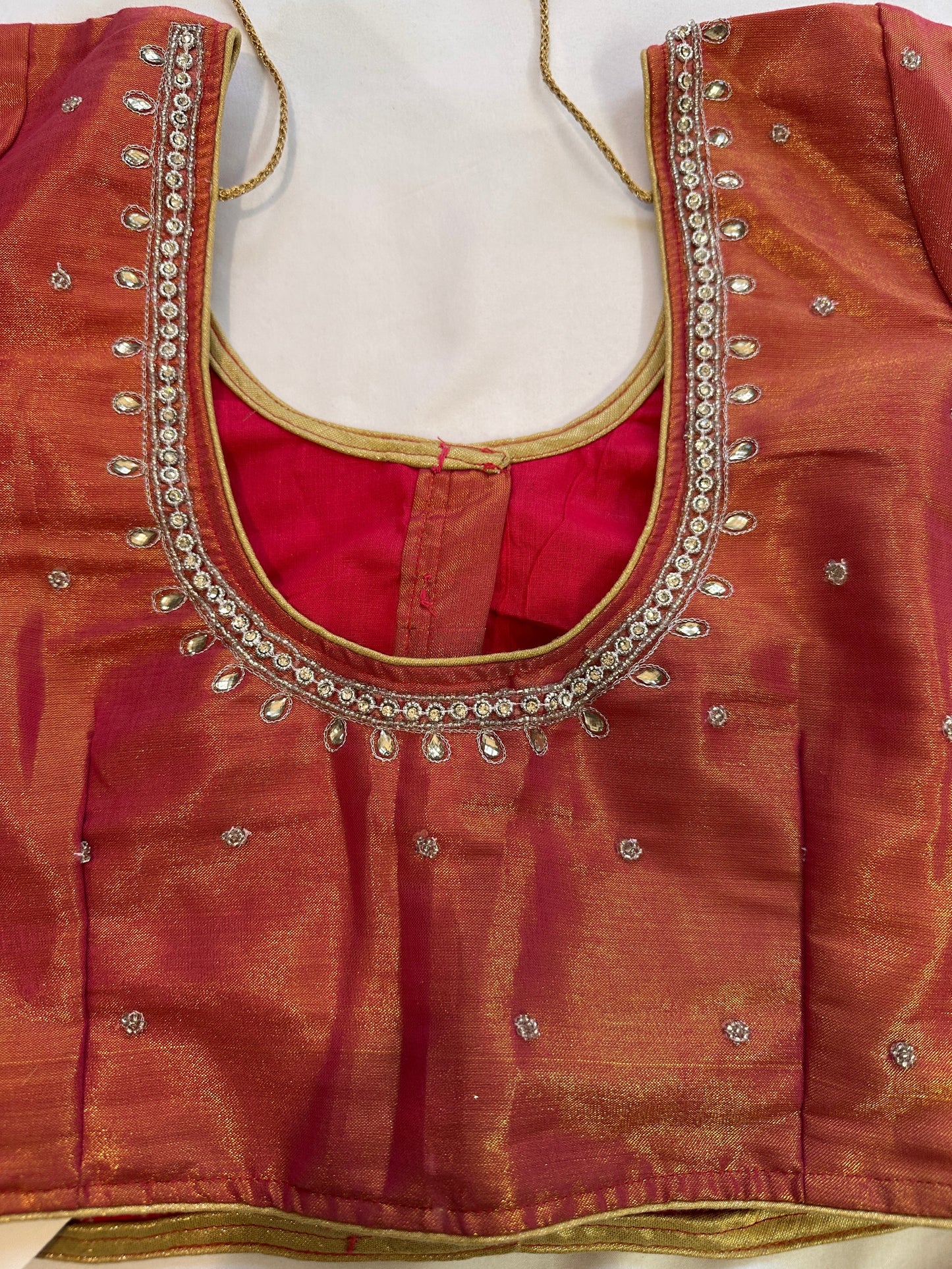 Pink Maggam work blouse