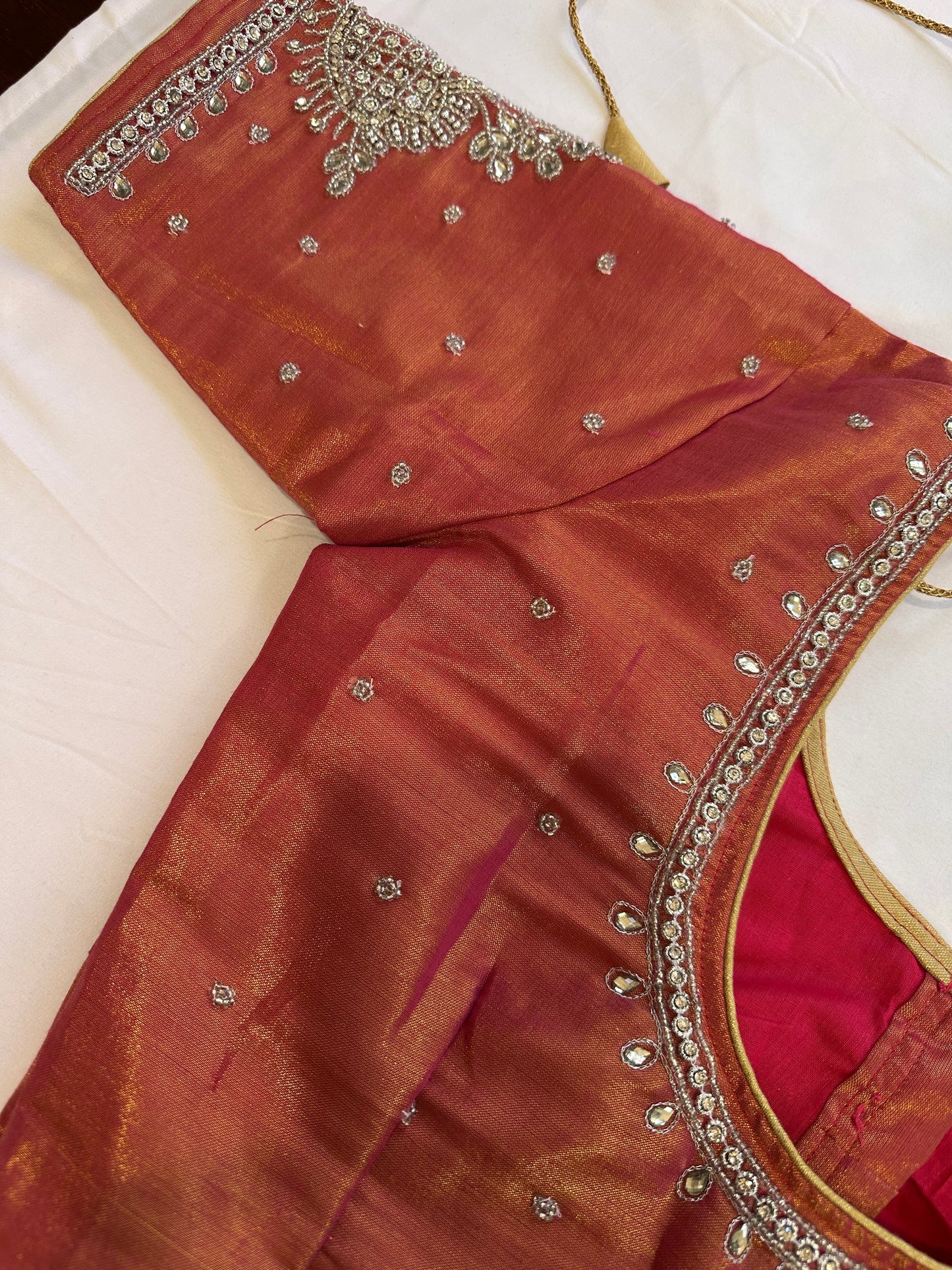 Pink Maggam work blouse