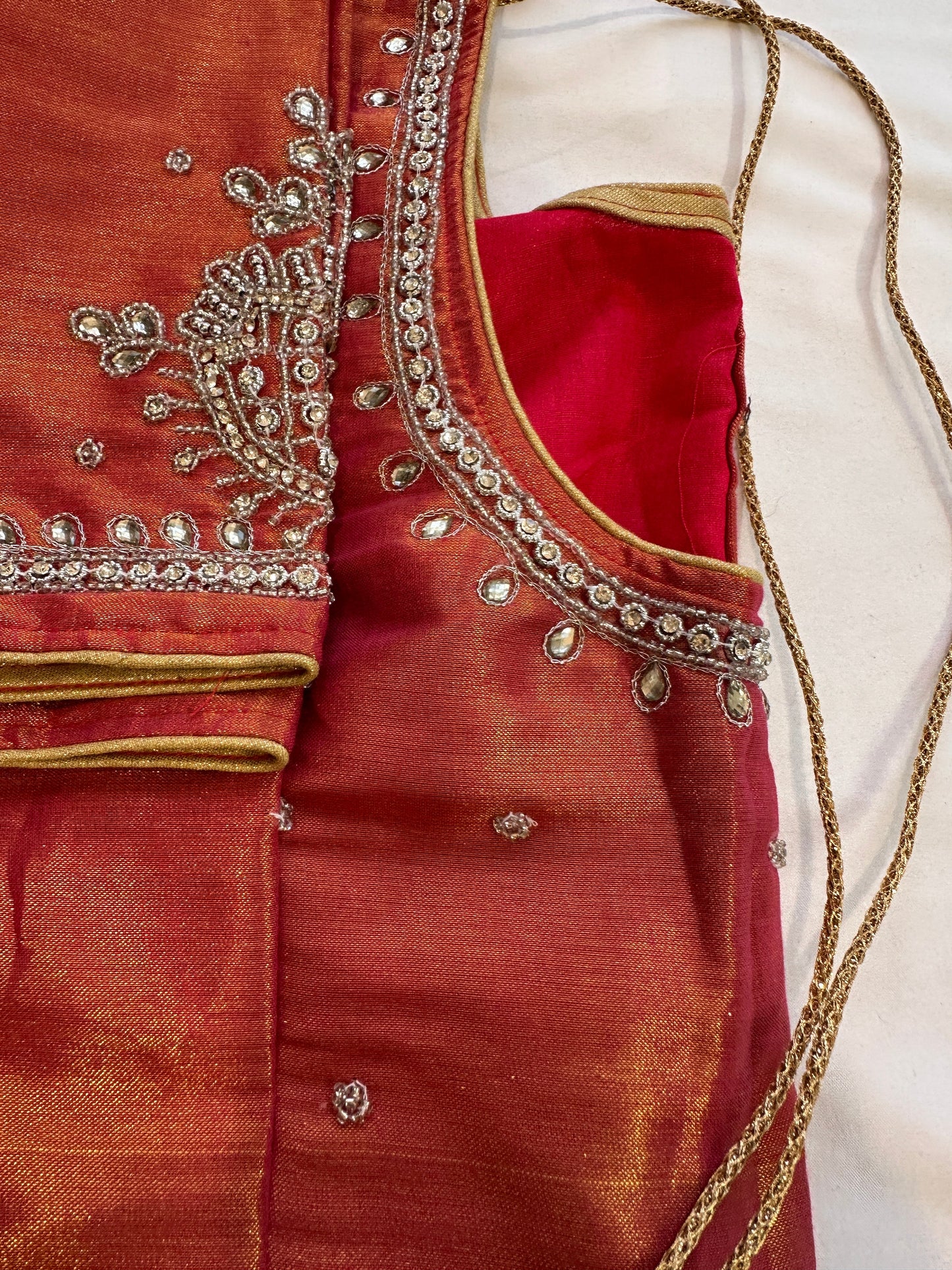 Pink Maggam work blouse