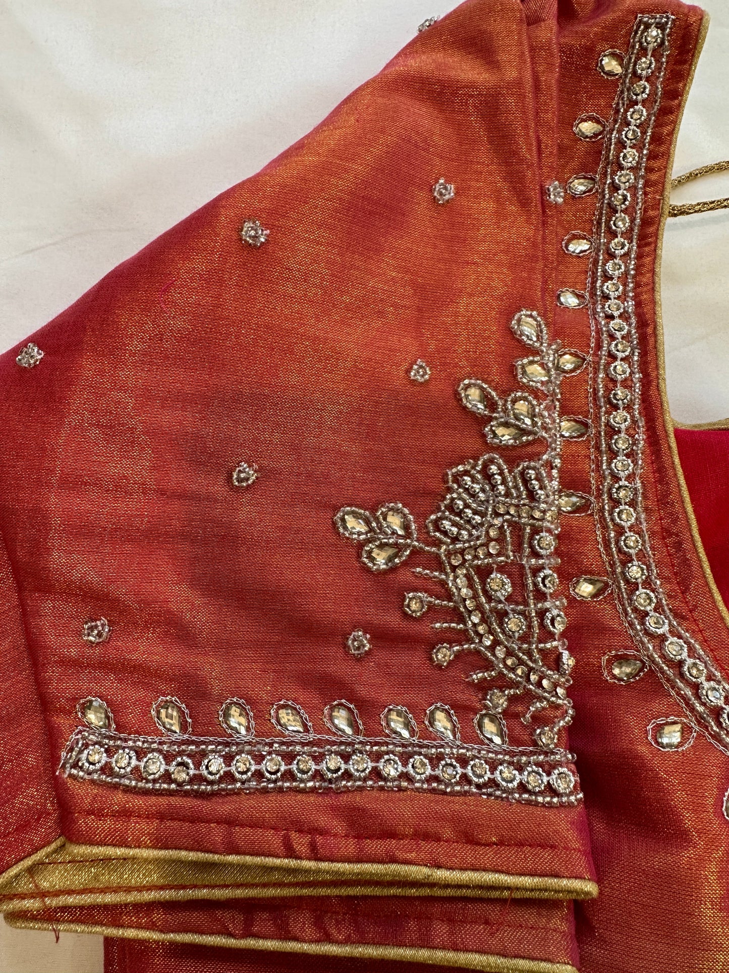 Pink Maggam work blouse