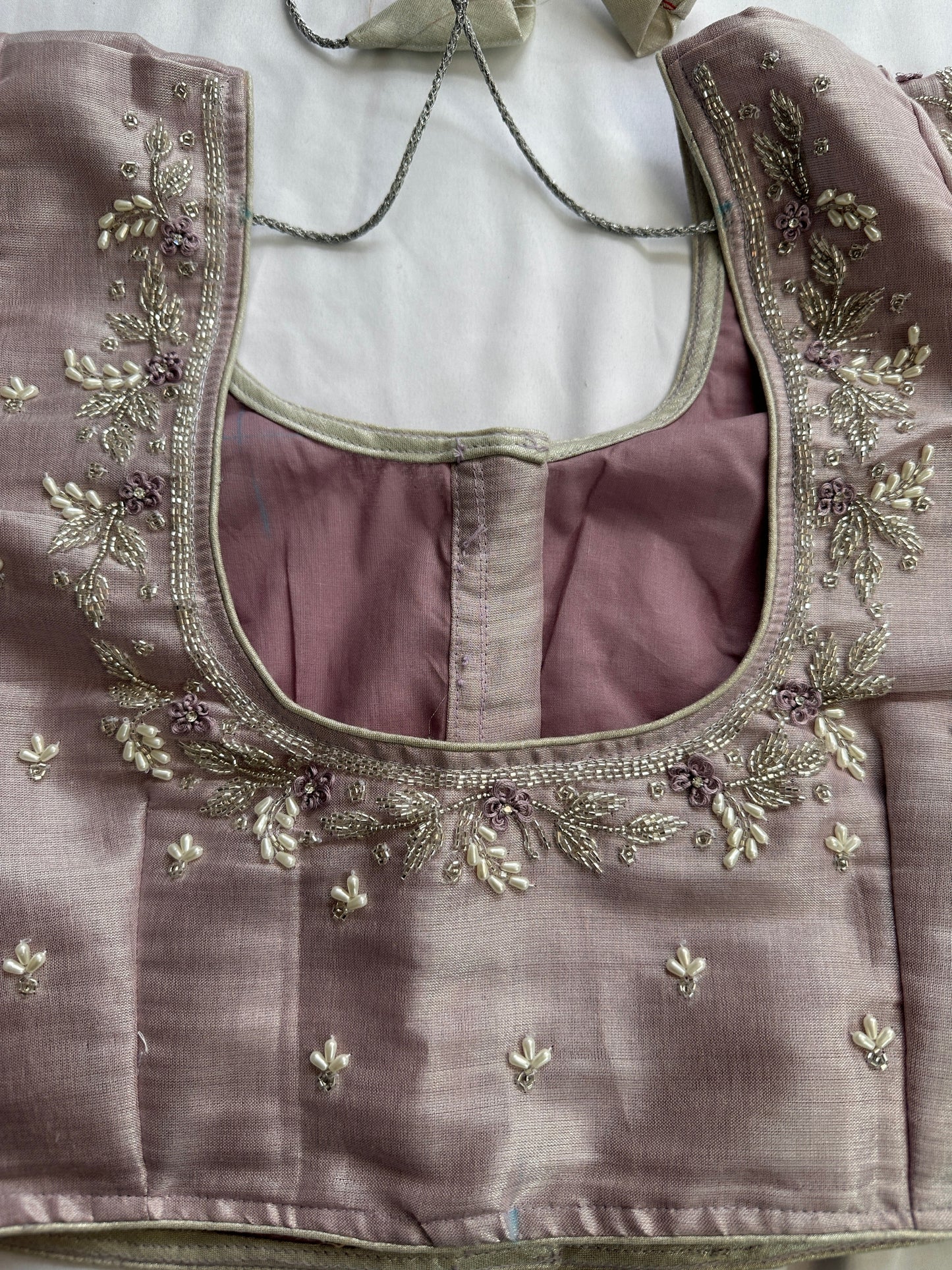 Lavender Aari work blouse