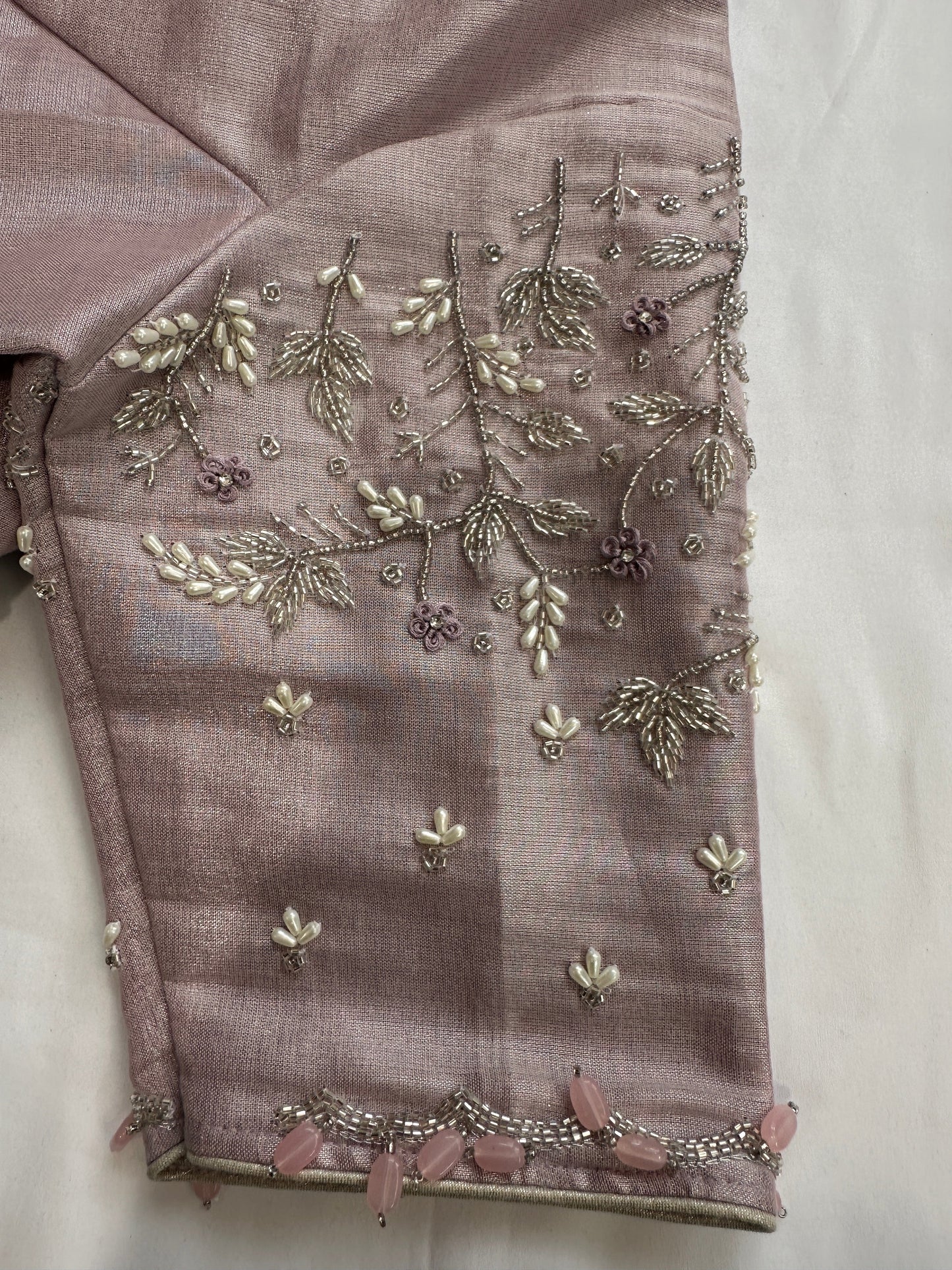 Lavender Aari work blouse