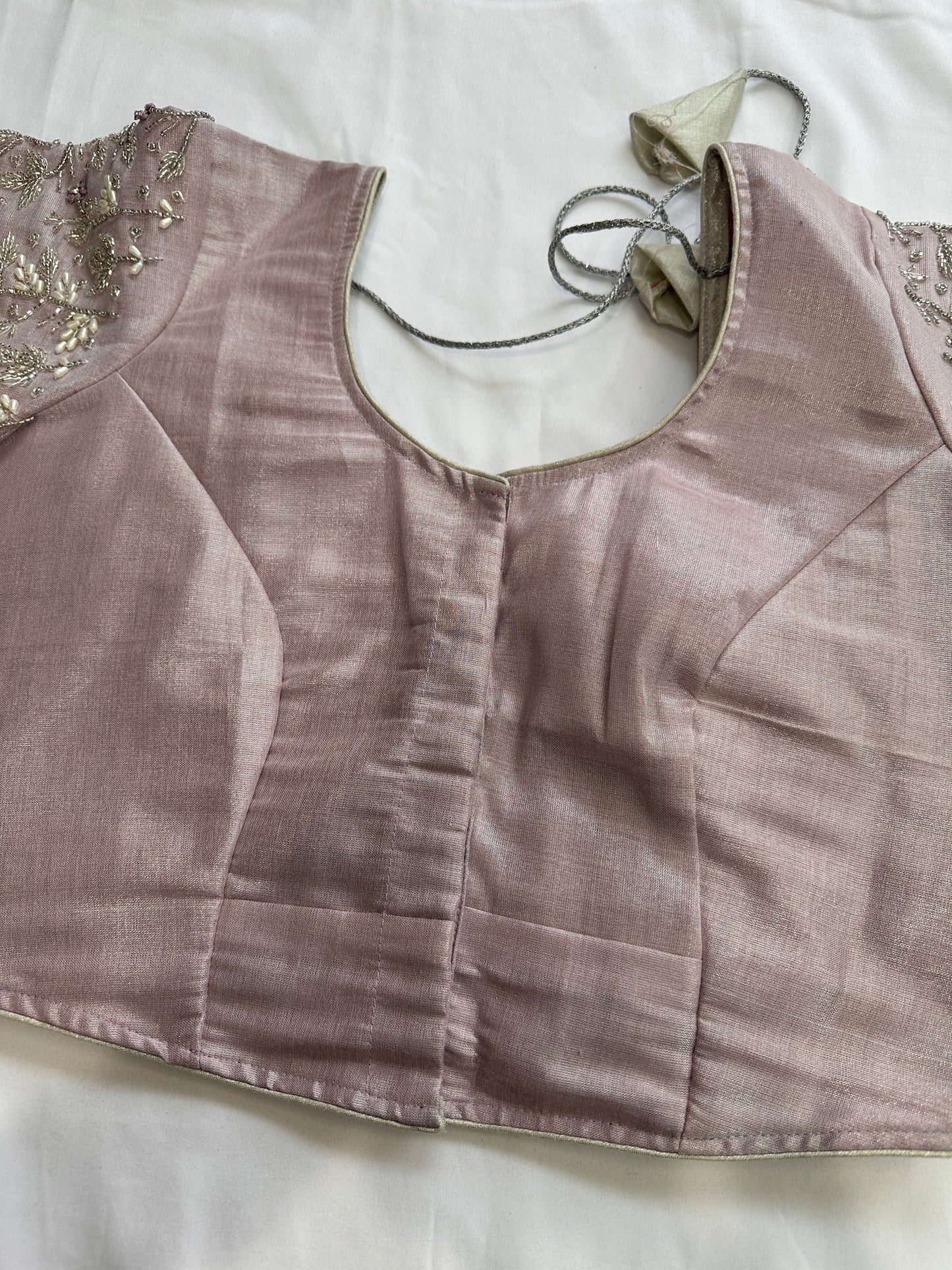 Lavender Aari work blouse