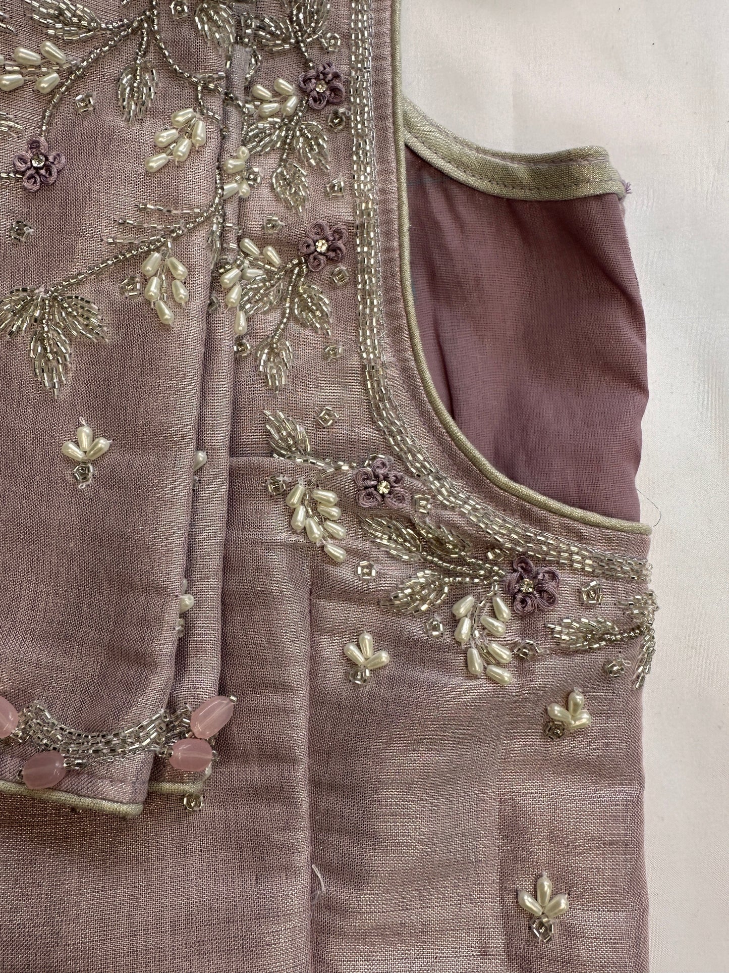Lavender Aari work blouse
