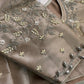 Brownish Golden Maggam Pearl work blouse