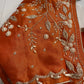 Orange Pearl Maggam work blouse